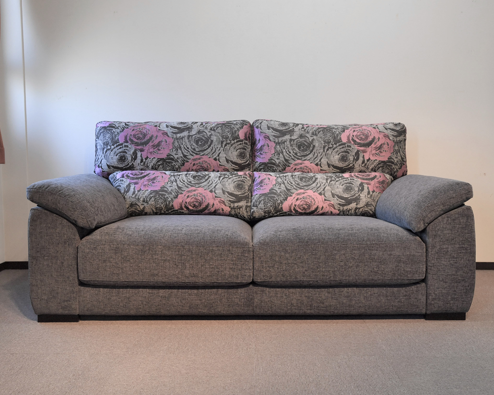 ALEX ローソファ 3人掛け ハイバック ピンク 3人掛けソファALEX