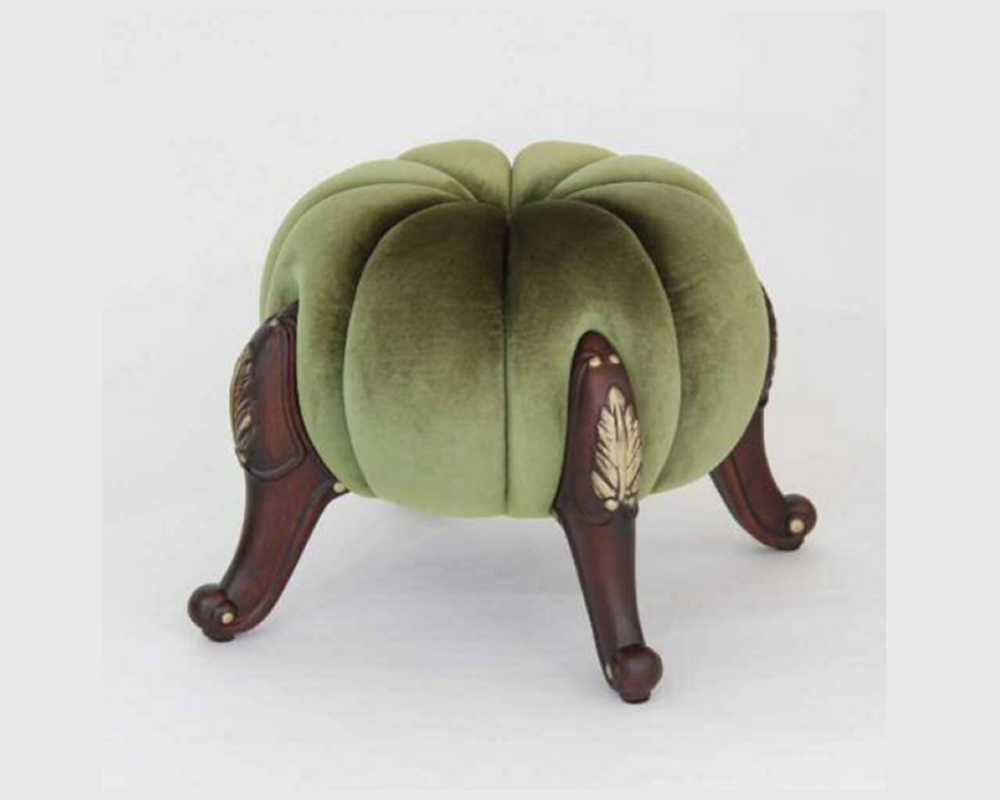 パンプキンスツール スツール 緑 グリーン 椅子 イス チェア 猫脚